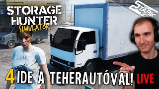 Storage Hunter Simulator  4Rész Ide a TEHERAUTÓT Minden Lomot Viszünk  Stark LIVE [upl. by Eizle570]