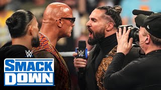 Rhodes and Rollins hijack Rock and Reigns’ address SmackDown highlights March 8 2024 [upl. by Bamby903]