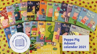 lets read together 24 Peppa Pig books 2021 Book Advent Calendar Read along out loud [upl. by Lukin489]