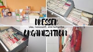 BABY DRESSER DECLUTTER AND ORGANIZATION  KONMARI METHOD  CHEST OF DRAWERS  NURSERY ORGANISATION [upl. by Olly97]