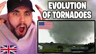 Brit Reacts to Evolution of American Tornado Footage [upl. by Adriane91]