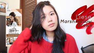 Review เปลี่ยนสีผมด้วยโฟม Liese Marshmallow brown  Aomjai [upl. by Damali]