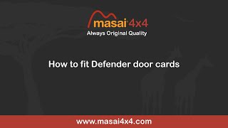 How to fit Defender door cards [upl. by Ardnasil992]