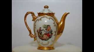 BAVARIA vintage golden porcelain tea set [upl. by Lednek]