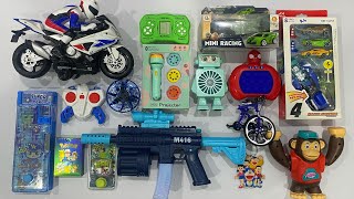 My Latest Toy Collection RC Bike Bubble Gun Pencil Box Robot Fan Pokemon Card Bicycle [upl. by Leizo]