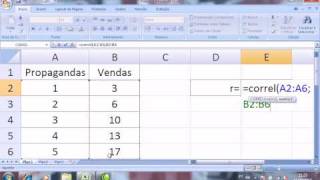 Como calcular o coeficiente de correlação no Excel [upl. by Edras]