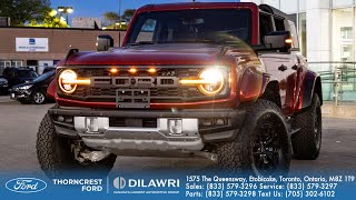 2024 Ford BRONCO 4 DOOR RAPTOR Hot Pepper Red  loaded available at Thorncrest Fordstock B2766 [upl. by Sheaff888]