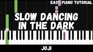 Joji  Slow Dancing In The Dark Easy Piano Tutorial [upl. by Joub289]