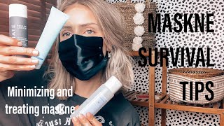 PREVENTING AND TREATING MASK RELATED ACNE  Maskne Tips Tricks amp Slip Silk Face Mask Review [upl. by Ferrell]