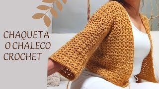 CHAQUETA CROCHET O CHALECO MUJER OTOÑO 😍🌺💚 [upl. by Katlin]