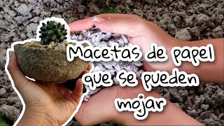 ¿CÓMO HACER MACETAS DE PAPEL RECICLADO  PUEDES REGAR TUS PLANTAS EN ELLAS  ITZCUINTLI [upl. by Lyndy]