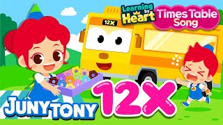 12 Times Table Song  Multiply By 12  School Songs  Multiplication Songs for Kids  JunyTony [upl. by Ayouqes]