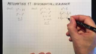 Matematikk 1T Eksponentiallikninger [upl. by Baxy879]