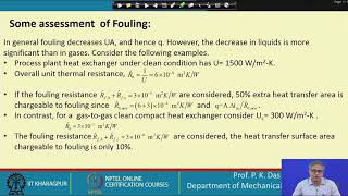 Lecture 58  Fouling in Heat Exchangers Contd [upl. by Anert]