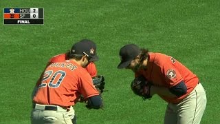 HOUSF Gregerson induces flyout to earn the save [upl. by Bertasi]