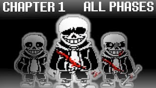 Undertale Last Breath Chapter 1 ALL 3 Phases 1 Death  Undertale Fangame [upl. by Kohler]