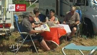 Campingcar  le Tour de France en direct Vendée [upl. by Hailed]