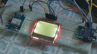GPS time clock without internet connection display values on a Nokia screen [upl. by Gnuy]