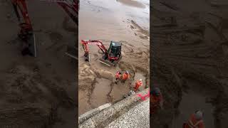 Filey East Yorkshire working on sea wall October 2024 [upl. by Charleton]