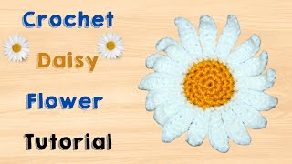 Easy Crochet Daisy Tutorial for Beginners  DIY Crochet Flower [upl. by Lrigybab]