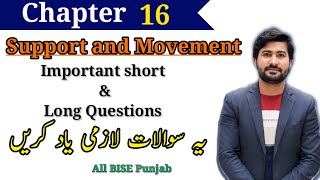 Chapter 16 Support and Movement Class 12  important short and long questions 2024 exam [upl. by Silecara]