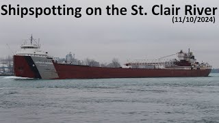 Shipspotting on the St Clair River 11102024 [upl. by Ahseniuq]