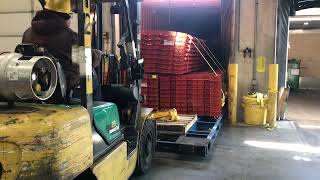 Load Warehouse Racking Into Enclosed Dry Van Trailers FAST No More Tarping Required [upl. by Ottavia]