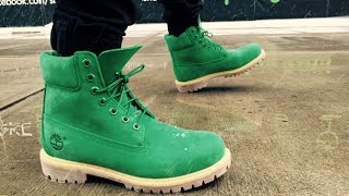 Villa x Timberland quotEmerald Greenquot Boots ON FEET [upl. by Lorinda400]