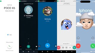 Screen Recording incoming Call BiP  WhatsApp  Signal on Poco X6 White Outgoing Call [upl. by Newsom]