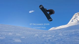 SNOWKITE LAUTARET PASS 27 DECEMBER 2023 [upl. by Tennes]