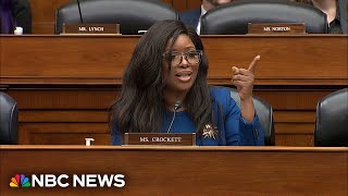 Rep Crockett slams Trump as simpleminded and underqualified at House hearing [upl. by Lovmilla75]