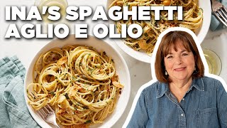 Ina Gartens 5Star Spaghetti Aglio e Olio  Barefoot Contessa  Food Network [upl. by Elrem321]