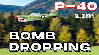 BOMB DROPPING 💥 • AF Model P40 Warhawk 1100mm PNP RC PLANE • EnglishFrançais 4K 60fps [upl. by Ecirehs]