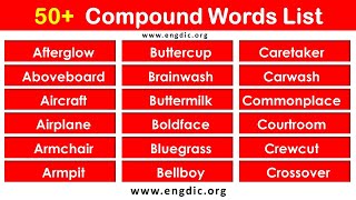 List of Compound Words What are Compound words in English [upl. by Ruy]