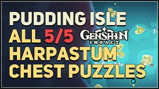 All Pudding Isle Harpastum Chest Puzzles Genshin Impact [upl. by Begga]