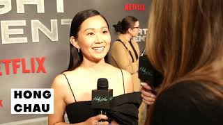 Hong Chau talks Oscars Night  Hollywire [upl. by Larianna]