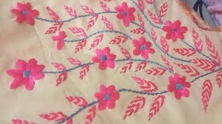 Hand Embroidery jama designLatest designNasima Handicraft design [upl. by Enilada]