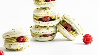 Macarons  Pistachio corpus  1Min Video  YUMMYsk Baking Tutorials [upl. by Teena161]