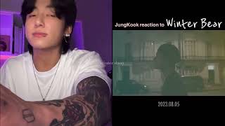 Jungkook reaction to Winter Bear by V [upl. by Annawd]