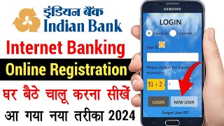 Indian Bank internet banking register 2024 how to register for netbanking in Indian Bank online [upl. by Adnomal61]