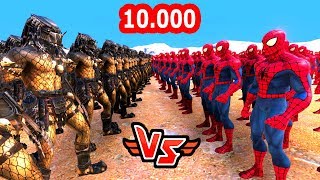 10000 SPIDERMAN VS 10000 PREDATOR 😱  Süper Kahramanlar [upl. by Fauch]