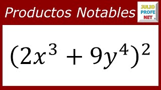 Productos notables  Binomio al cuadrado Ejercicio 2 [upl. by Aleik]