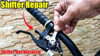 How To Repair Shimano Gear Shifter  Bicycle Gear Repair  MTB Shifter not working [upl. by Thordia]