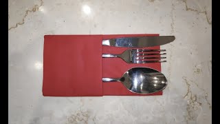 The easiest and fastest way to fold paper napkins for your cutlery foldingnapkins [upl. by Anirtep]