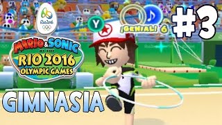 MARIO amp SONIC EN LOS JUEGOS OLÍMPICOS RIO 2016  PARTE 3  DURO DESAFIO DE GIMNASIA [upl. by Cirdnek]