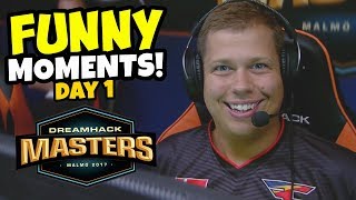 FUNNY MOMENTS  DreamHack Malmö 2017 DAY 1 [upl. by Reteip]