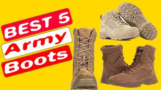 The 5 Best Army Boots  Easy To Decide  Best Gadget [upl. by Auos]