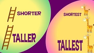 Taller and Shorter amp Tallest and Shortest  Comparison for Kids  Learn PreSchool Concepts [upl. by Achilles49]