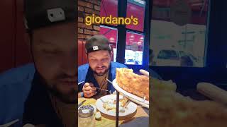 Giordanos Chicago Pizza Review  🍕 travel musicpizza chicago chicagofoodreview giordano [upl. by Lemert]