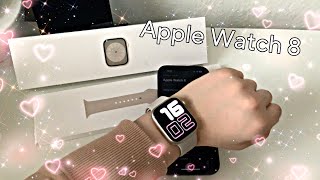 Apple Watch  Series 8 Starlight 45mm  Unboxing ✨ [upl. by Bonnell]